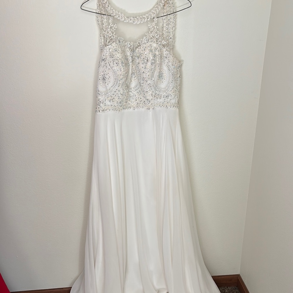 Elegant White Beaded Gown